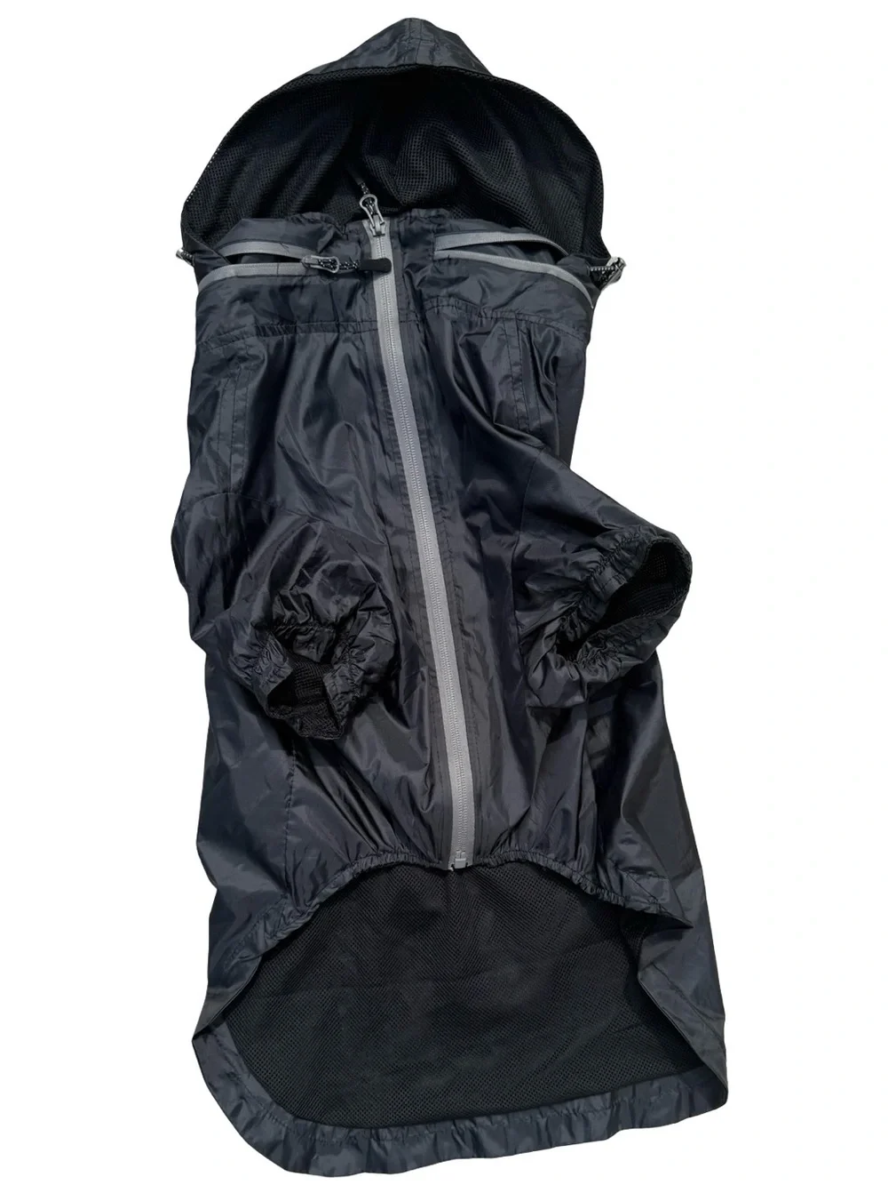 Reddy Black Mesh-Lined Dog Rain Jacket